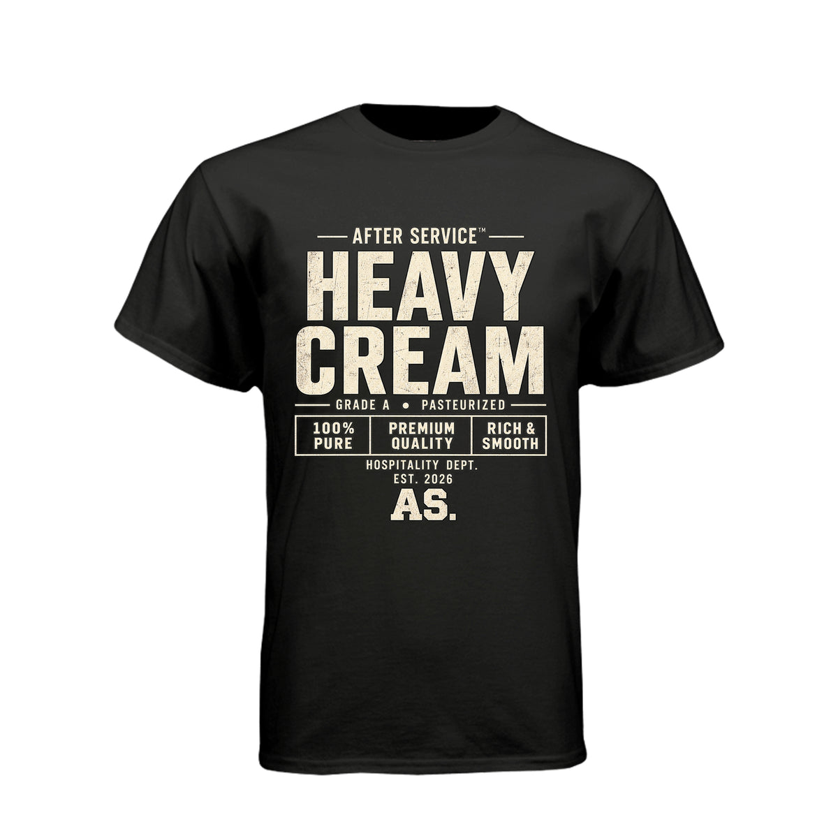 HEAVY CREAM / 004 — Black Tee
